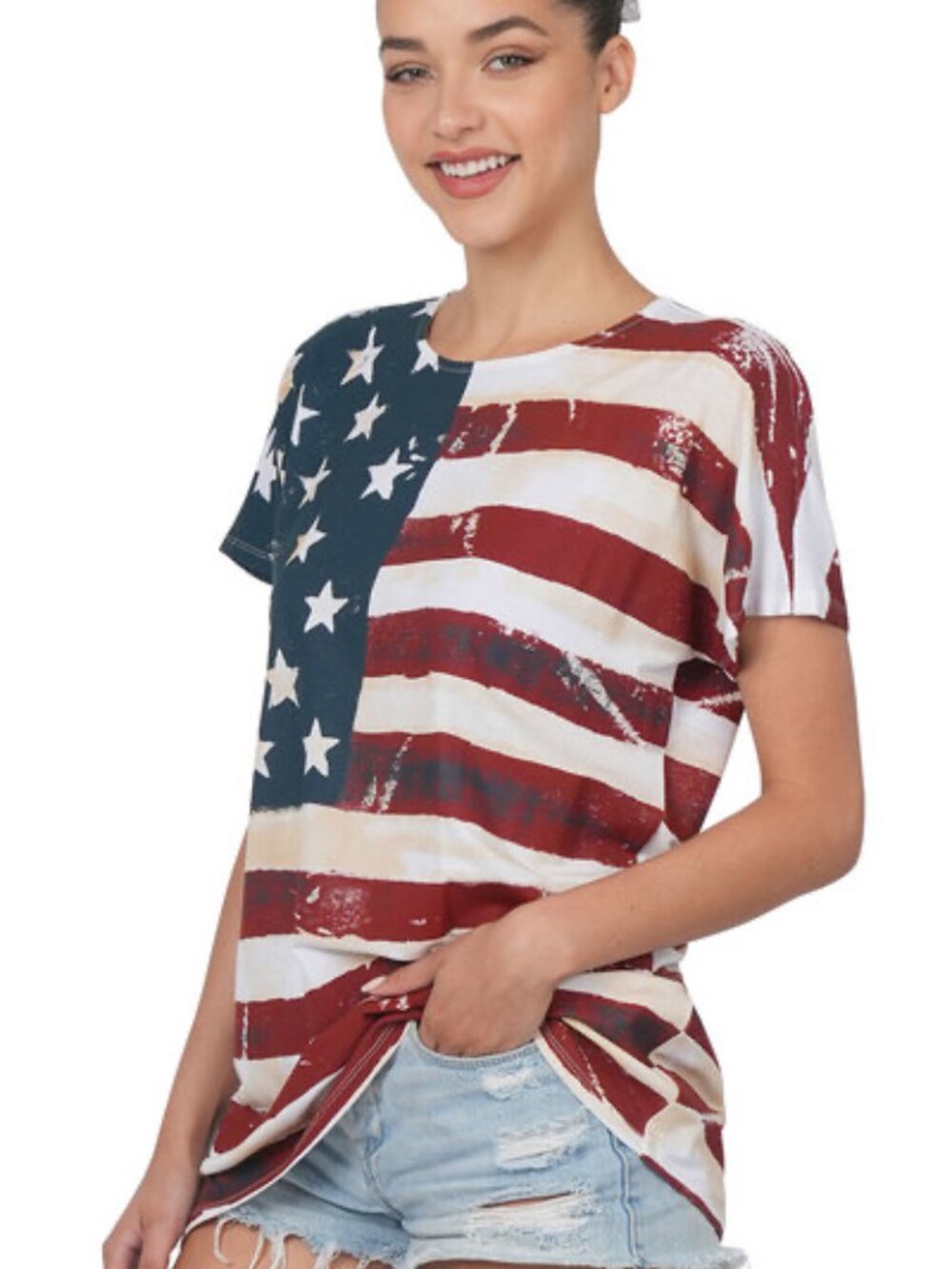 AMERICAN FLAG PRINT TOP - Picture 4 of 9